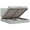 vidaXL Lit ottoman avec matelas Gris clair 140 x 200 cm Velours