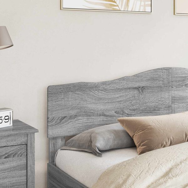 vidaXL T&ecirc;te de lit Gris Sonoma 200 cm Bois d'ing&eacute;nierie