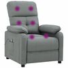 vidaXL Fauteuil de massage Gris fonc&eacute; Tissu