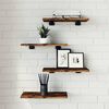 vidaXL &Eacute;tag&egrave;res murales 4 pcs ch&ecirc;ne fum&eacute; 40x20x1,5cm bois d'ing&eacute;nierie