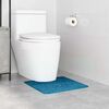 vidaXL Tapis de bain antid&eacute;rapant avec d&eacute;coupe pour toilette Bleu