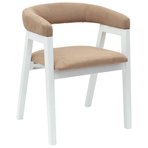 vidaXL Chaises de salle &agrave; manger 2 pcs Blanc 54 x 57 x 73 cm