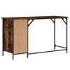 vidaXL Bureau d'ordinateur chêne fumé 131x48x75 cm bois d’ingénierie