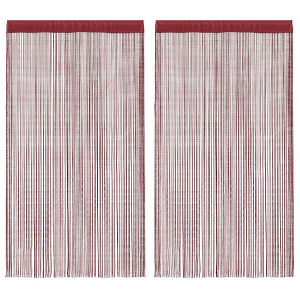 vidaXL Rideau en fils 2 pcs 140 x 250 cm Bordeaux