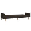 vidaXL Canap&eacute;-lit &agrave; 2 places avec repose-pied Marron fonc&eacute; Tissu