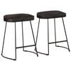 vidaXL Tabourets de bar lot de 2 noir 46x38x52 cm bois manguier massif