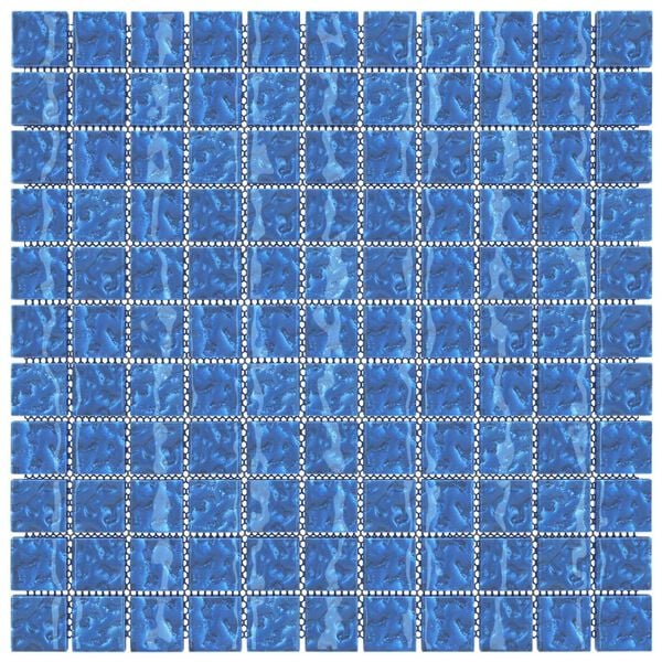 vidaXL Carrelage en mosa&iuml;que 11 pcs Bleu 50 x 50 cm Verre