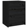vidaXL Tables de chevet 2 pcs Noir 40x31x50 cm Bois de pin massif
