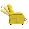 vidaXL Fauteuil de massage Jaune clair Tissu