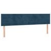 vidaXL T&ecirc;tes de lit 2 pcs Bleu fonc&eacute; 90x5x78/88 cm Velours