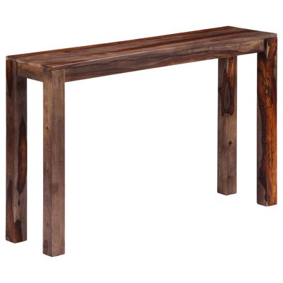 vidaXL Table console Gris 120x30x76 cm Bois de Sesham massif