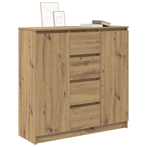 vidaXL Buffet tiroirs chêne artisanal 100,5x35x98,5 cm bois ingénierie