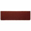 vidaXL Tapis d'escalier autocollants 20 pièces 65 x 21 x 4 cm Bordure rectangulaire rouge bordeaux