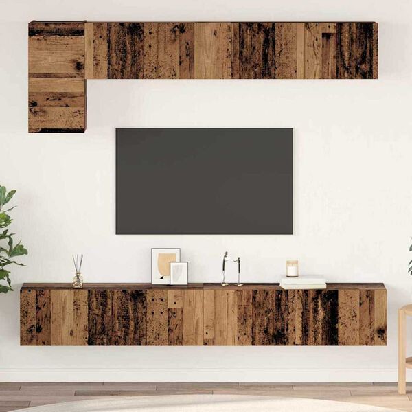 vidaXL Ensemble meuble TV 5 pcs Bois Ancien Bois d'ing&eacute;nierie