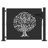 vidaXL Porte de Jardin Noir 110 x 105 cm Acier peint par poudre