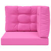 vidaXL Coussin de canap&eacute; d'ext&eacute;rieur 3 pcs Rose Polyester