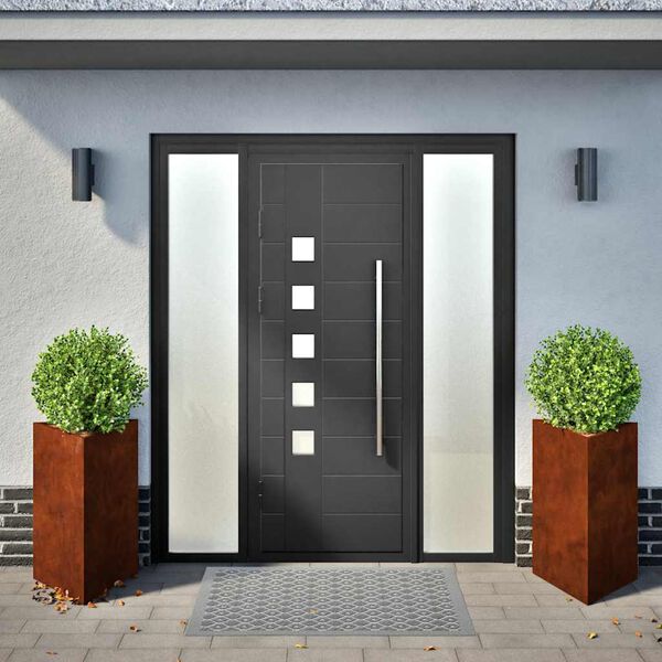 vidaXL Jardini&egrave;res 2 pcs triangulaire acier r&eacute;sistant aux intemp&eacute;ries