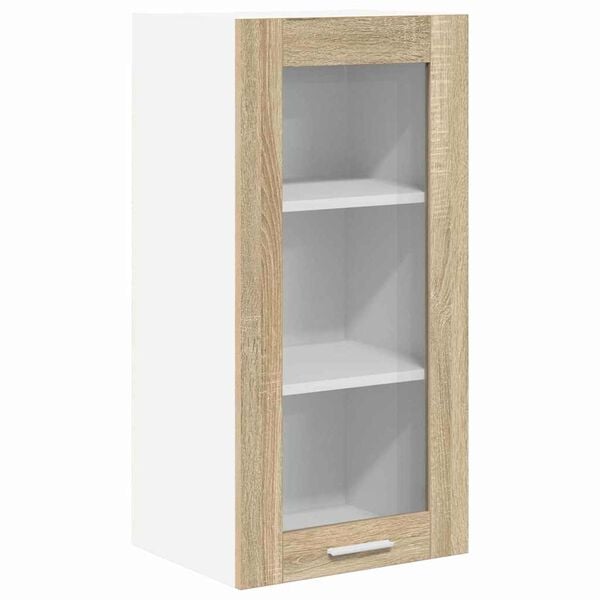vidaXL Armoire suspendue avec stockage Ch&ecirc;ne Sonoma 40 x 31 x 80 cm
