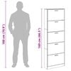 vidaXL Meuble &agrave; chaussures en bois avec 5 compartiments Aspect ch&ecirc;ne
