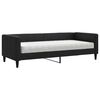 vidaXL Lit de jour avec matelas noir 80x200 cm tissu