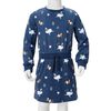 Robe pour enfants à manches longues bleu marine 128