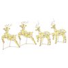 vidaXL Rennes LED 4 pc 80 LED Dor&eacute; 44 x 18 x 65,5 cm PET