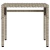 vidaXL Chaise longue avec auvent et table gris clair résine tressée
