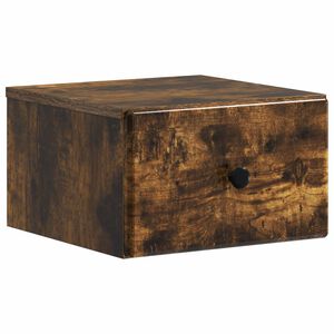 vidaXL Cabinet de chevet mural Ch&ecirc;ne fum&eacute; 34,5 x 33 x 20 cm