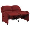 vidaXL Fauteuil de massage inclinable à 2 places rouge bordeaux tissu
