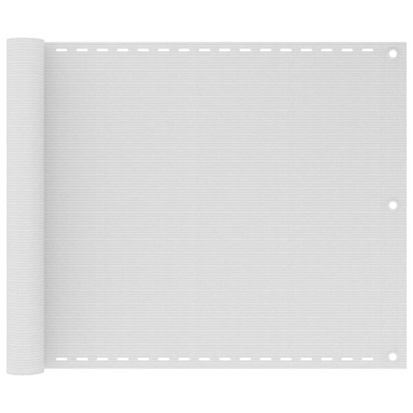 vidaXL &Eacute;cran de balcon Blanc 75x500 cm PEHD
