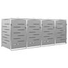 vidaXL Abri pour quatre poubelles 276,5x77,5x115 cm Inox
