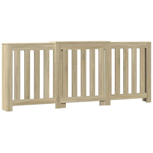 vidaXL Cache-radiateur ch&ecirc;ne sonoma 205x21,5x83,5 cm bois d'ing&eacute;nierie