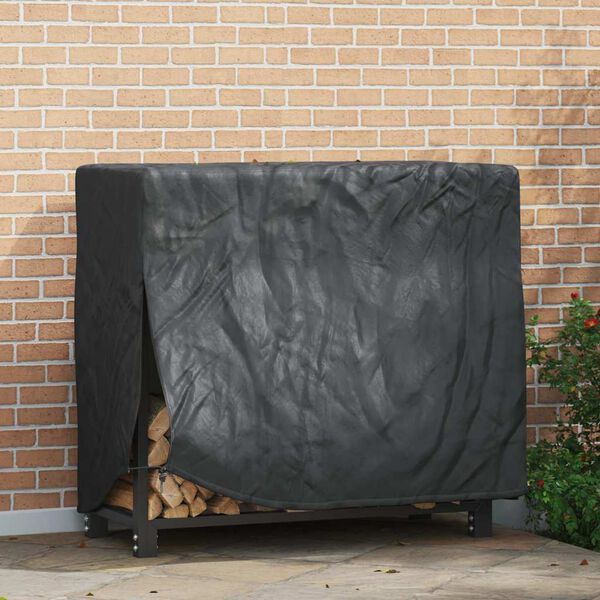 vidaXL Housse pour range-b&ucirc;ches Uni Noir 61 x 122 x 106 cm tissu