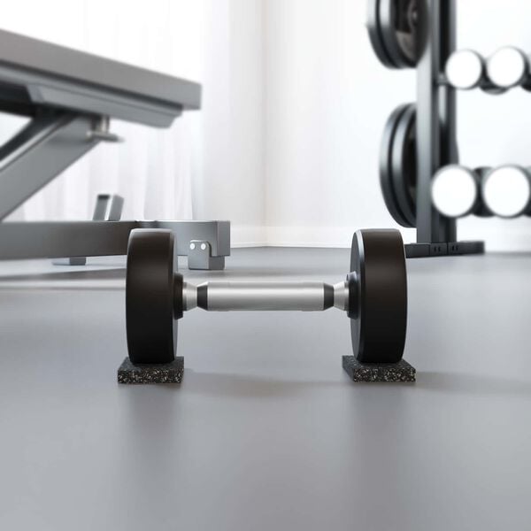 vidaXL Rouleau en caoutchouc Noir Caoutchouc