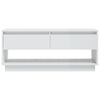 vidaXL Meuble TV blanc brillant 102x41x44 cm bois d'ingénierie