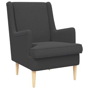 vidaXL Fauteuil Gris fonc&eacute; Boucl&eacute;