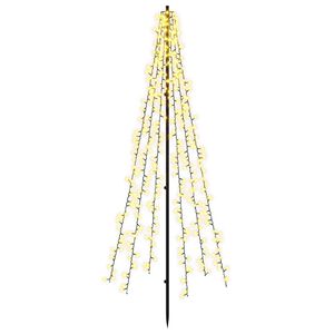 vidaXL Arbre de No&euml;l LED 165 cm 540 LED Blanc chaud Acier Noir