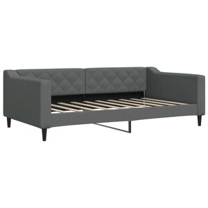 vidaXL Lit de jour gris fonc&eacute; 100x190 cm tissu