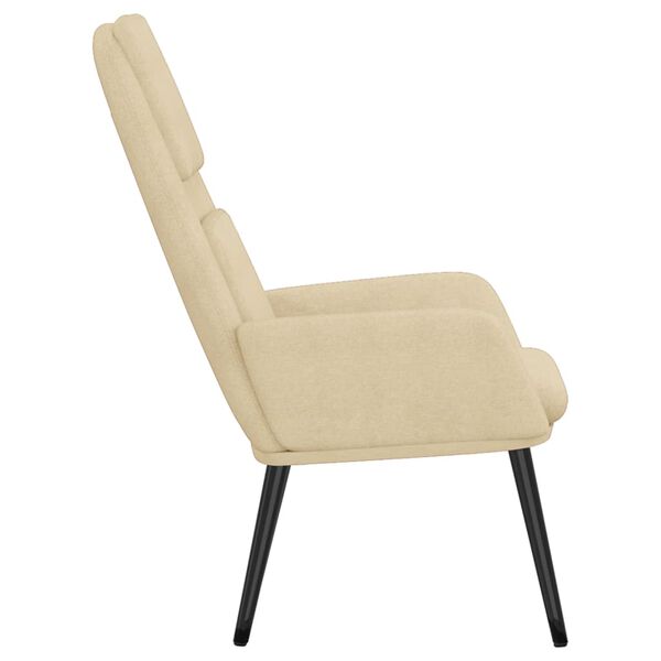 vidaXL Chaise de relaxation Crème Tissu