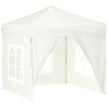 vidaXL Tente de r&eacute;ception pliable avec parois Cr&egrave;me 2x2 m