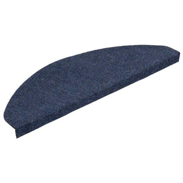 vidaXL Tapis d'escalier auto-adh&eacute;sifs 30 pcs bleu 65x22,5x3,5 cm