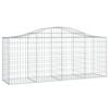 vidaXL Paniers &agrave; gabions arqu&eacute;s 2 pcs 200x50x80/100 cm Fer galvanis&eacute;