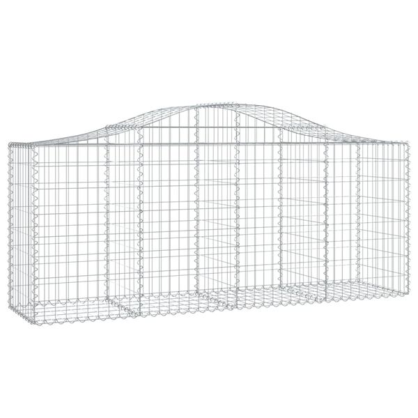 vidaXL Paniers &agrave; gabions arqu&eacute;s 2 pcs 200x50x80/100 cm Fer galvanis&eacute;