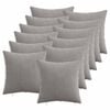 vidaXL Housse de coussin 12 pc HEERLEN Gris clair 45 x 45 cm