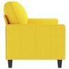 vidaXL Canap&eacute; &agrave; 2 places Jaune clair 140 cm Tissu