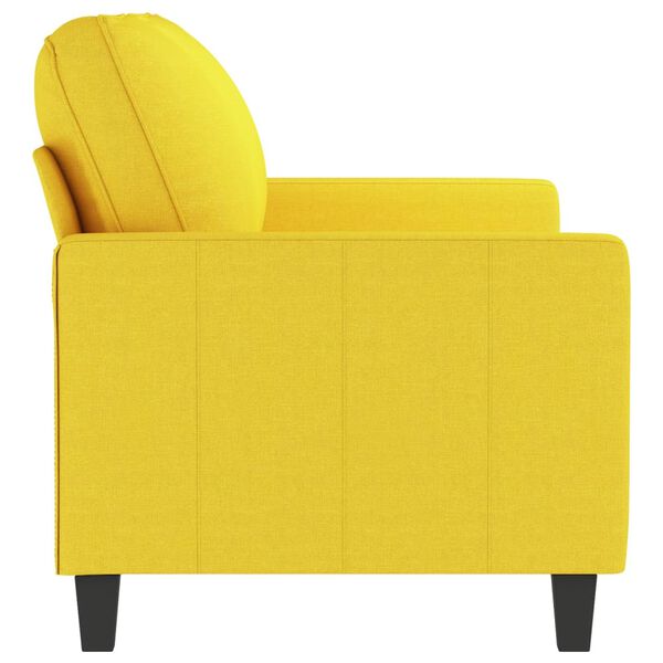 vidaXL Canap&eacute; &agrave; 2 places Jaune clair 140 cm Tissu