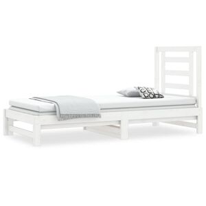vidaXL Lit coulissant sans matelas blanc 2x(90x190) cm