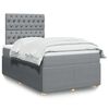 vidaXL Sommier &agrave; lattes de lit avec matelas Gris clair 120x200cm Tissu