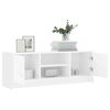 vidaXL Meuble TV blanc 102x30x37,5 cm bois d'ing&eacute;nierie