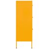 vidaXL Armoire &agrave; tiroirs Jaune moutarde 80x35x101,5 cm Acier